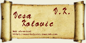 Vesa Kolović vizit kartica